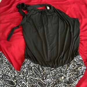 Elegant Black and White Jumpsuit